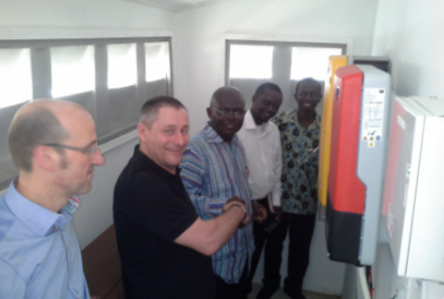 Institute of Statistical, Social & Economic Research, University of Ghana 4.5kWp Grid Connected Solar Energy System with Battery Bank Ground mounted Solar PV Panels